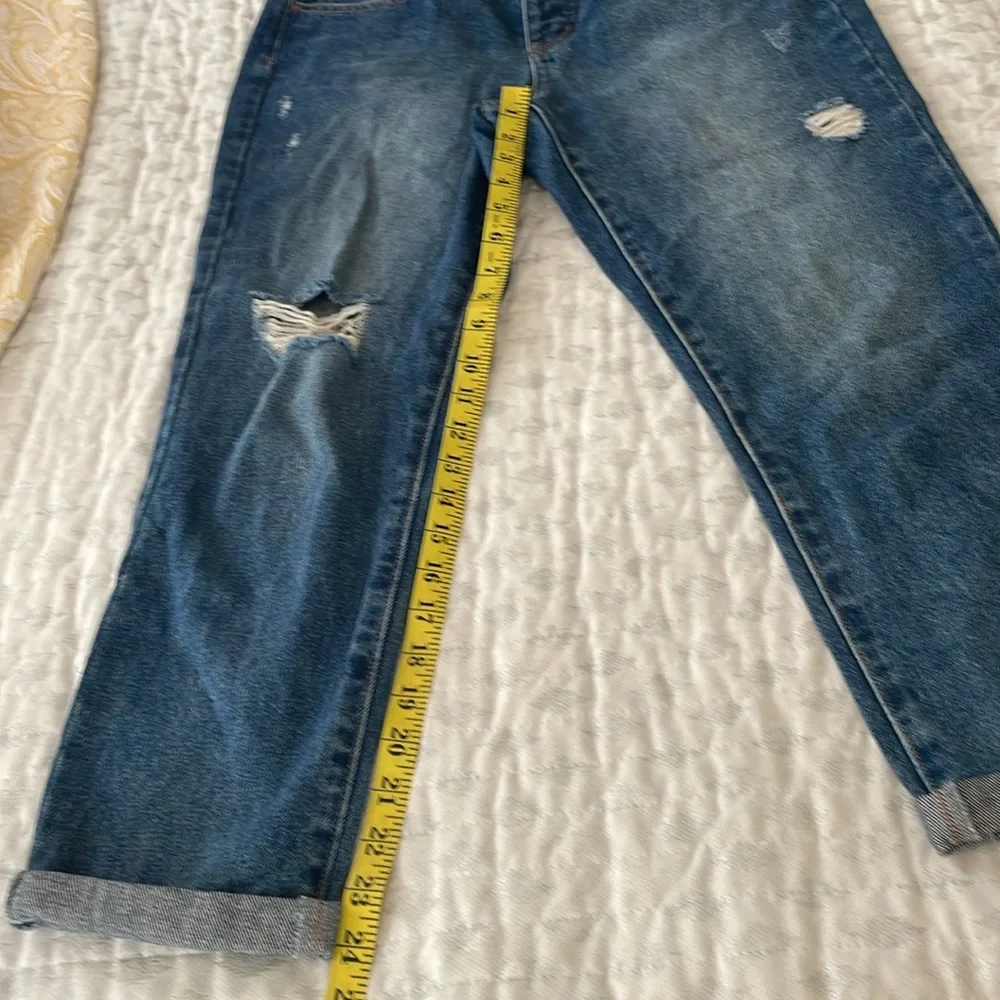 RSQ Baggy Boyfriend Button Fly Blue Jeans‎ Size 26 NWOT